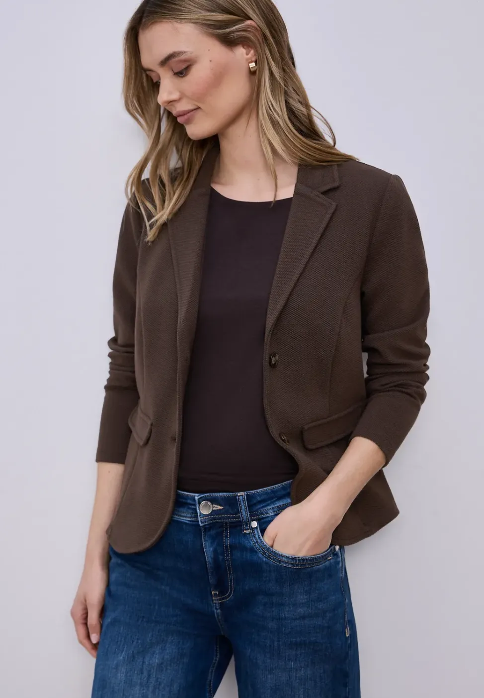 Blazer basique avec col à revers