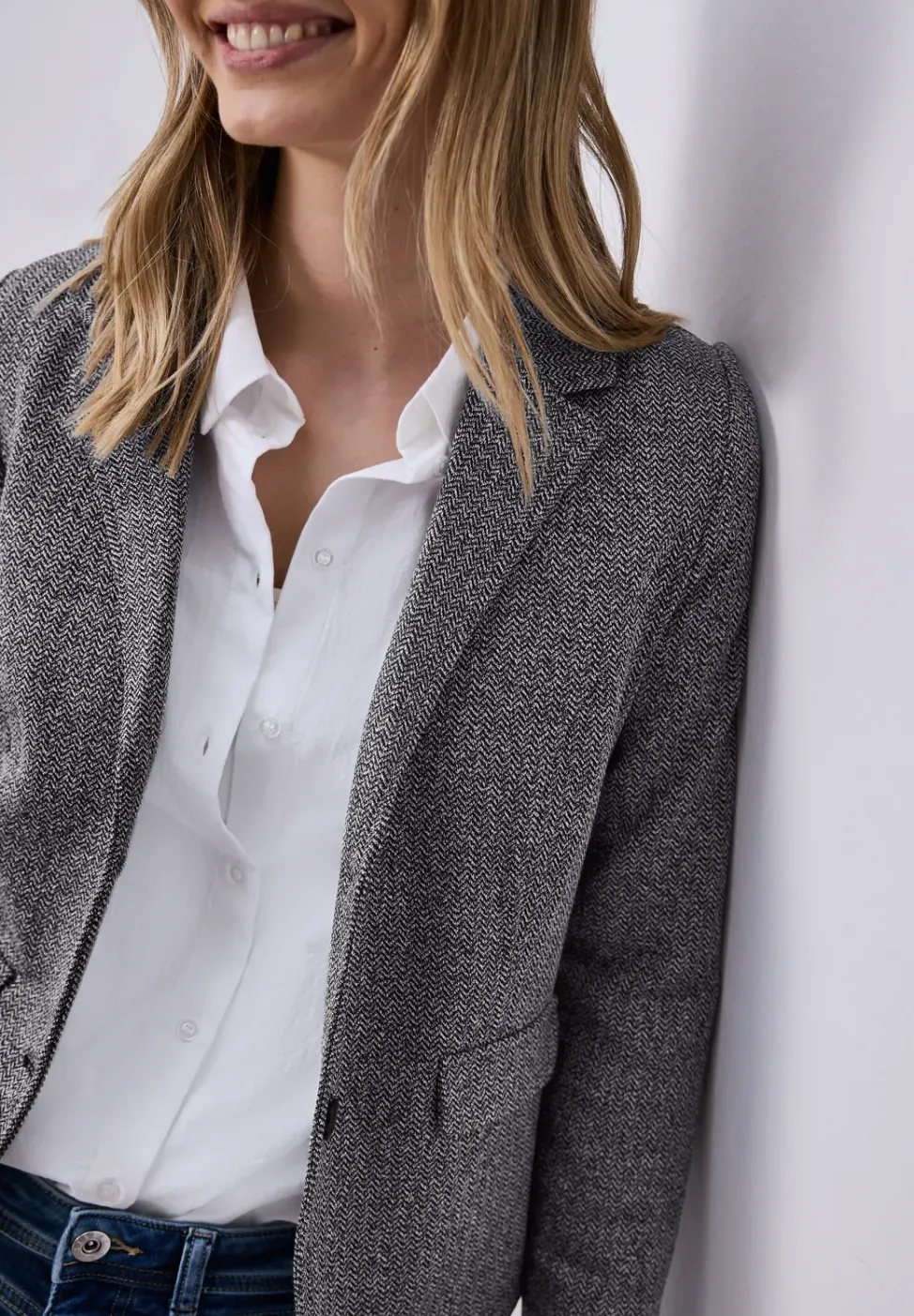 Blazer basique avec col à revers