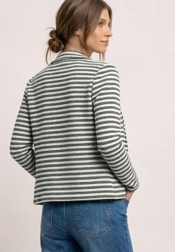 Blazer basique à rayures avec bouton