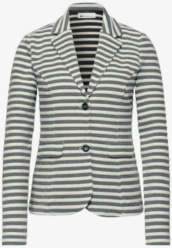 Blazer basique à rayures avec bouton