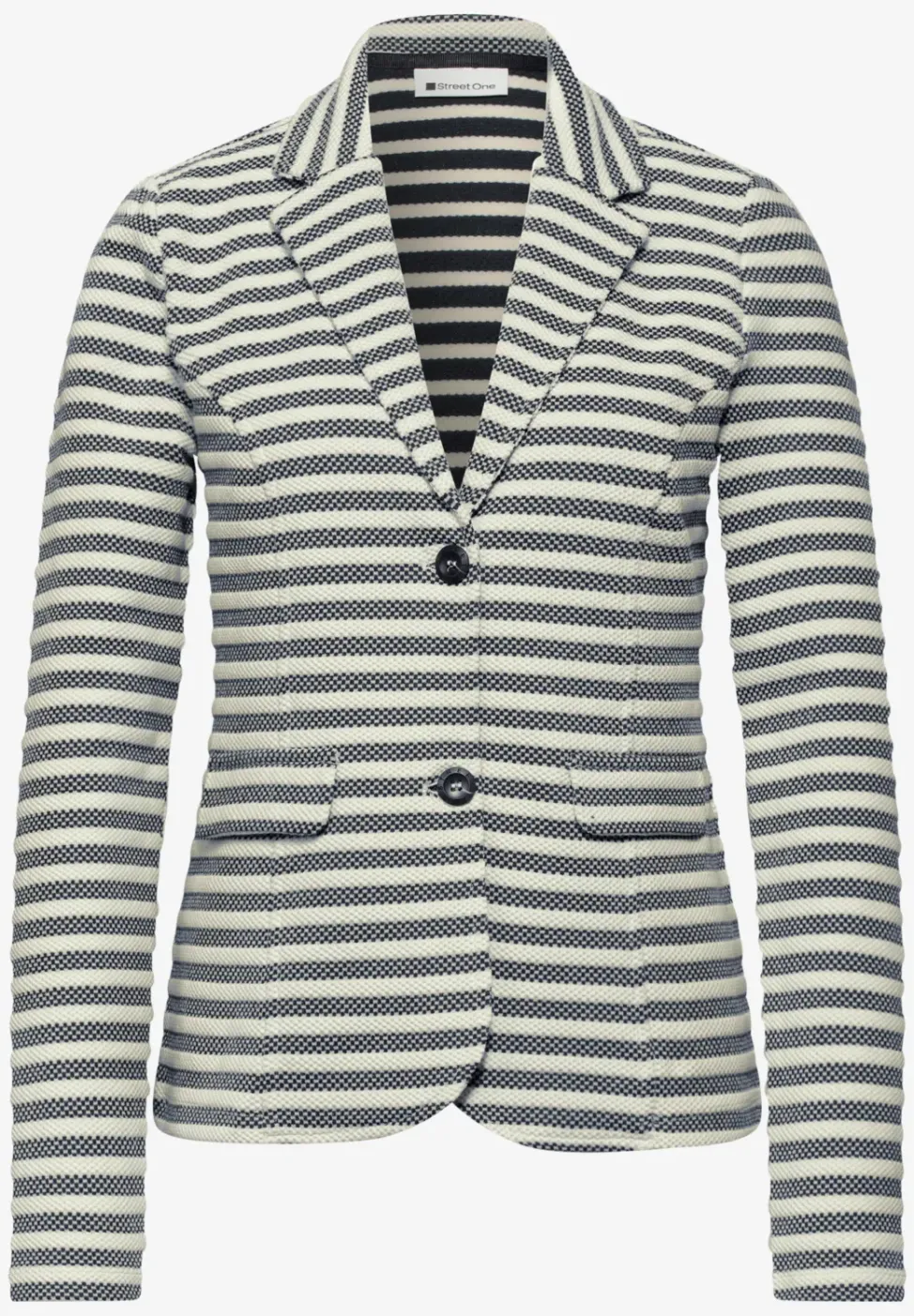 Blazer basique à rayures avec bouton