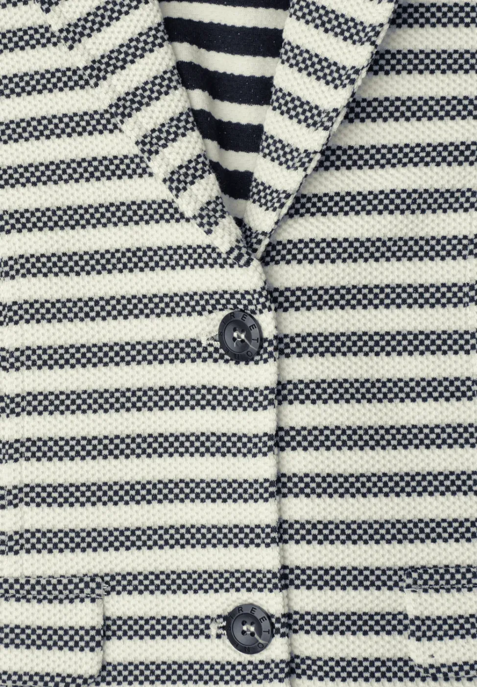 Blazer basique à rayures avec bouton