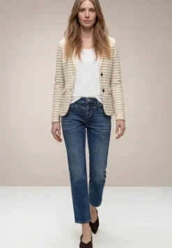 Blazer basique à rayures avec bouton