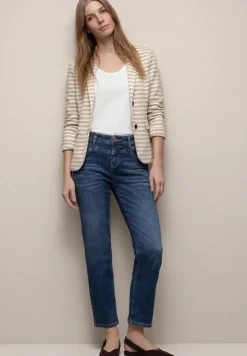 Blazer basique à rayures avec bouton