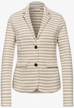 Blazer basique à rayures avec bouton