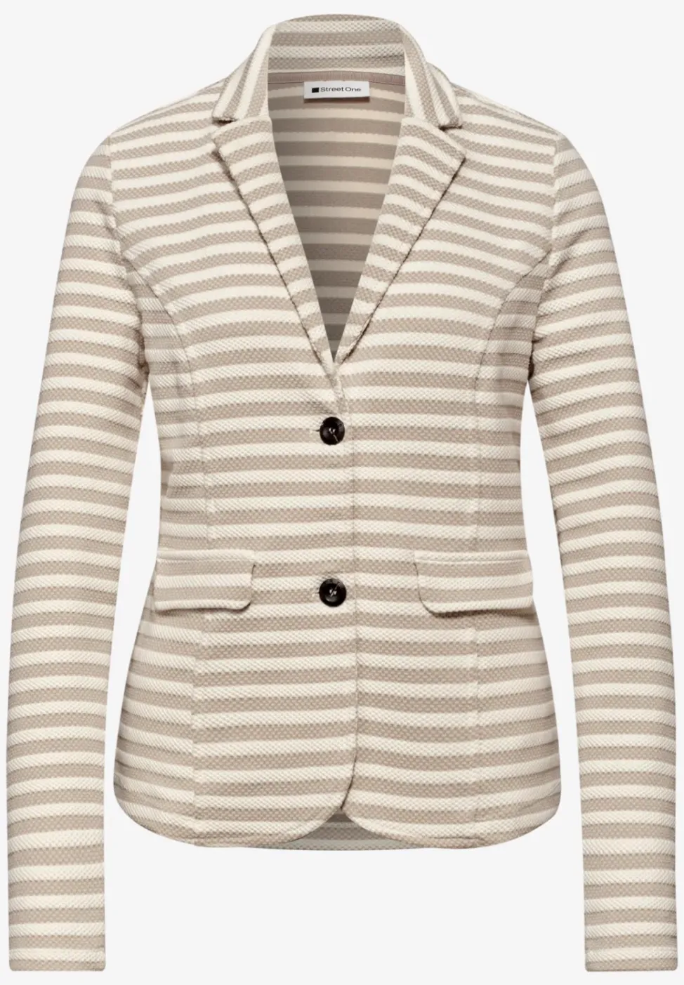 Blazer basique à rayures avec bouton