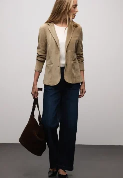 Blazer en velours côtelé doux