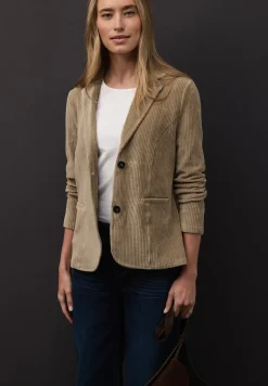Blazer en velours côtelé doux