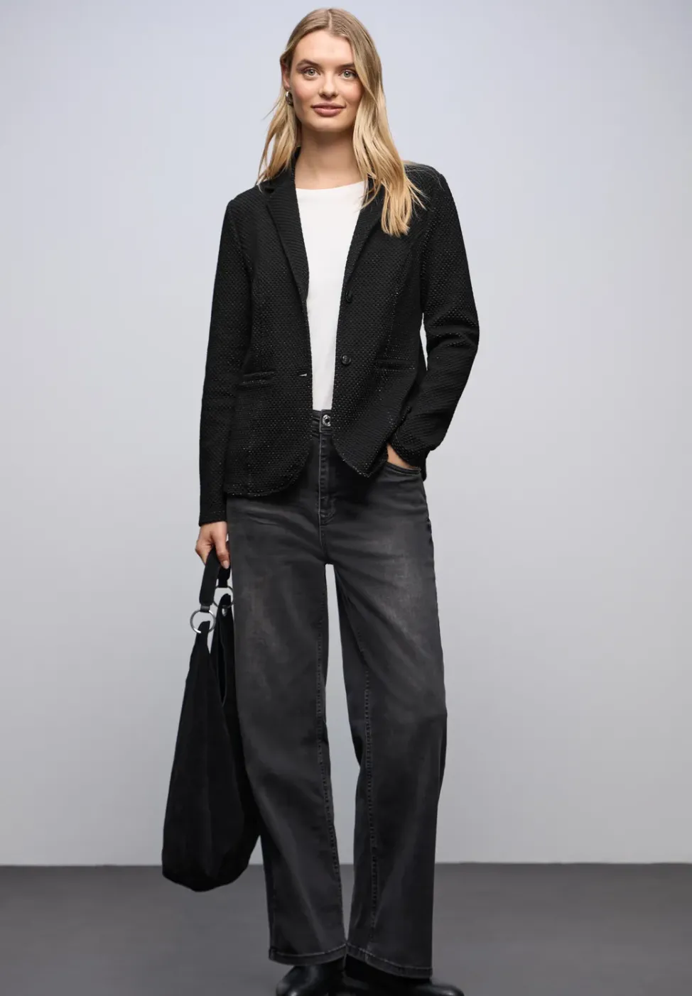 Blazer jacquard scintillant