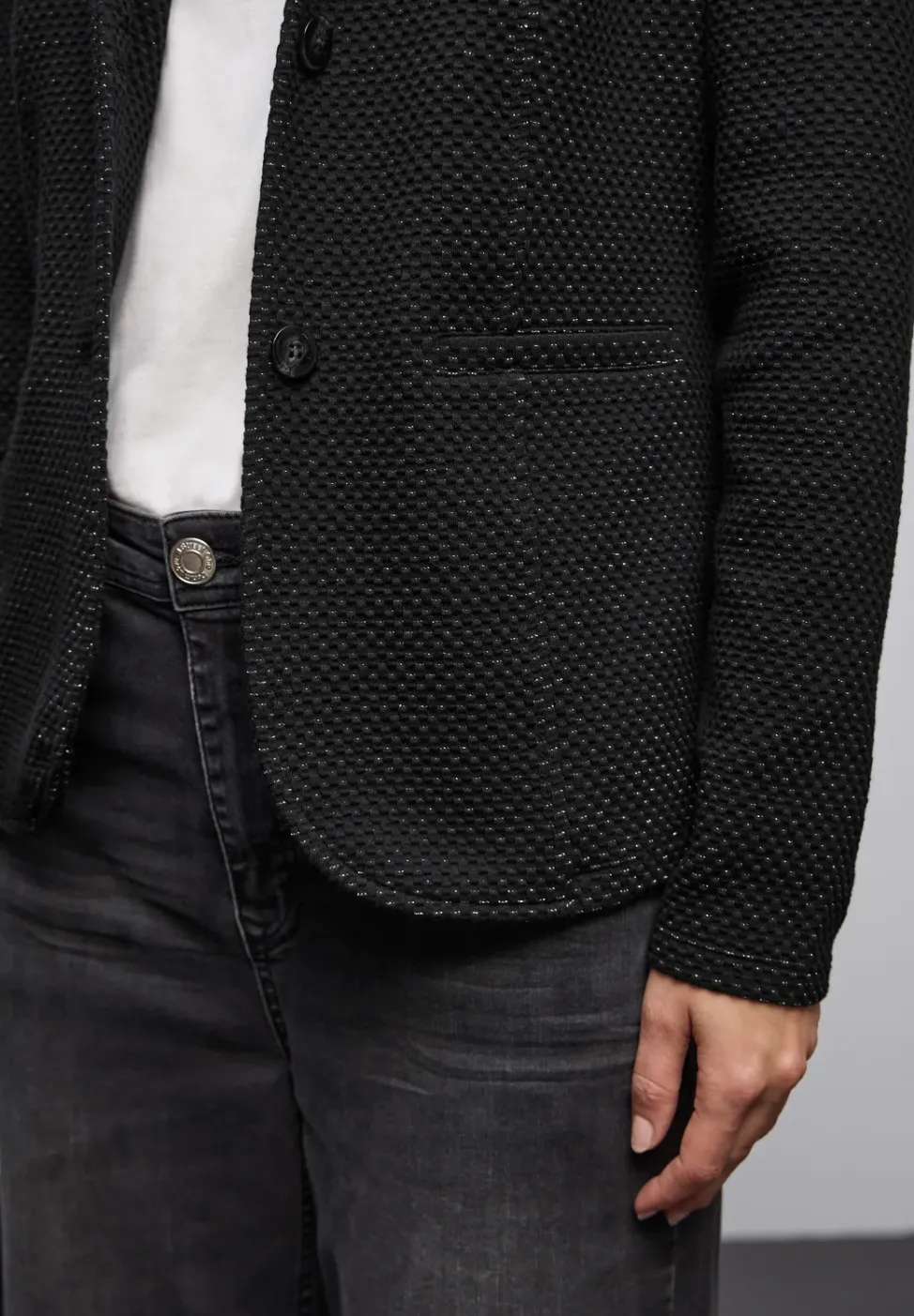 Blazer jacquard scintillant