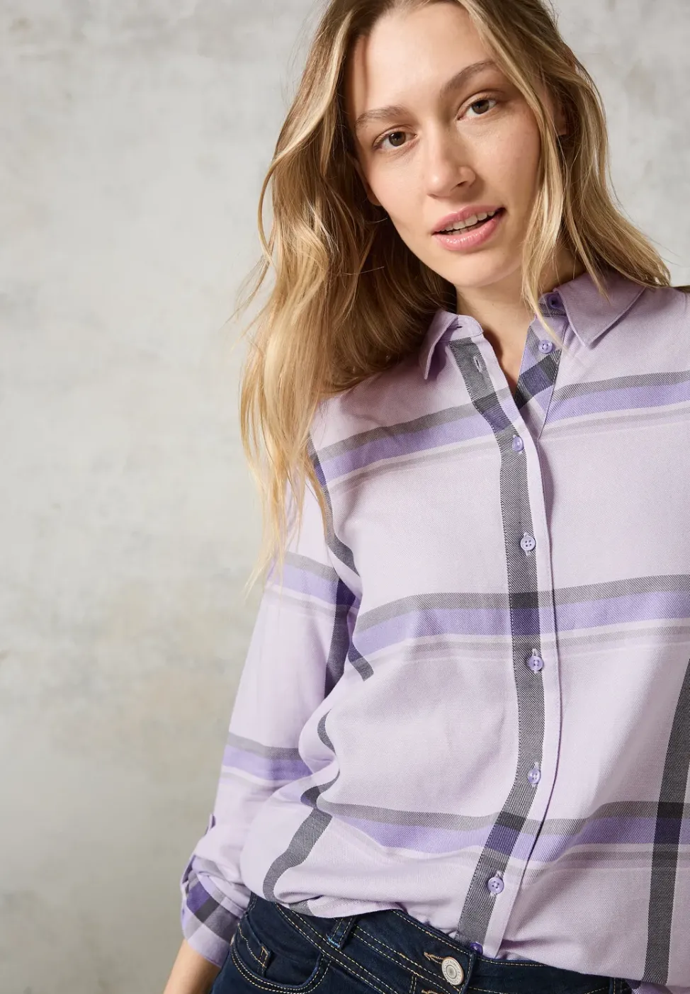 Blouse à carreaux