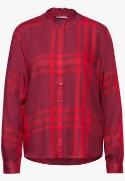 Blouse à carreaux avec volants