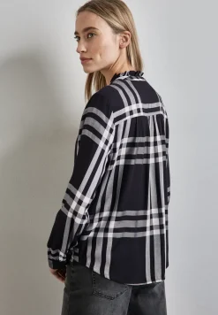 Blouse à carreaux avec volants