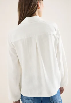 Blouse à col chemise et rayures