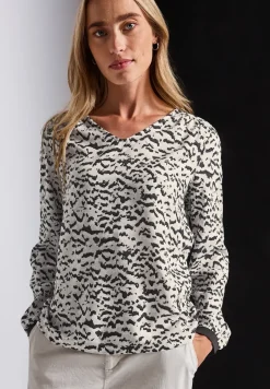 Blouse à col en V avec bande