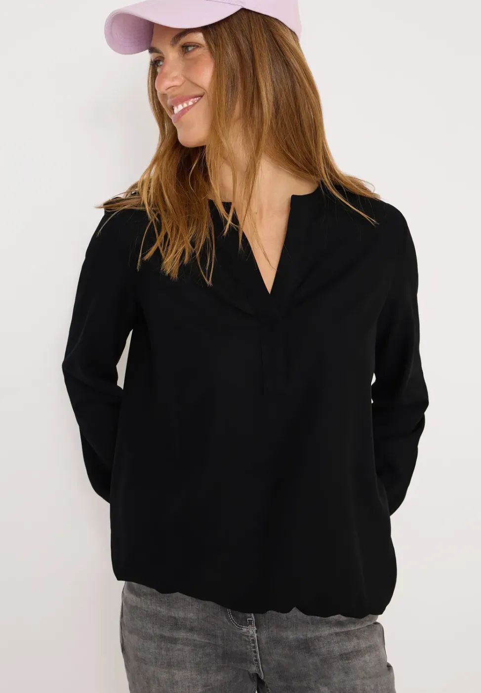 Blouse à col fendu