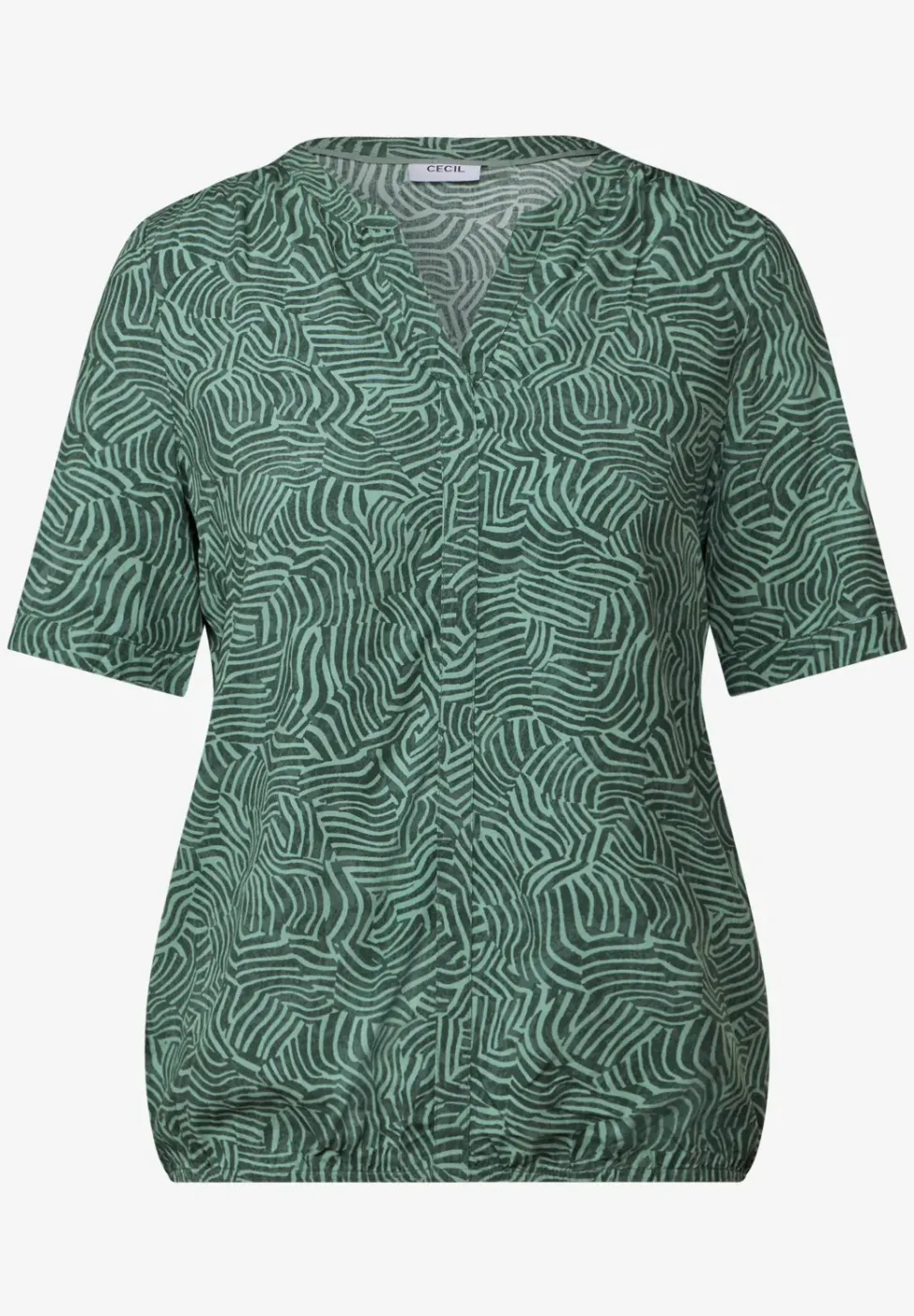 Blouse à col fendu à motifs