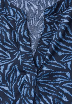 Blouse à col fendu à motifs