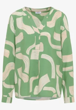Blouse à col fendu à motifs
