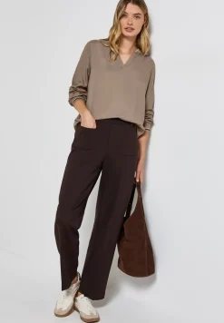 Blouse à col fendu avec bande