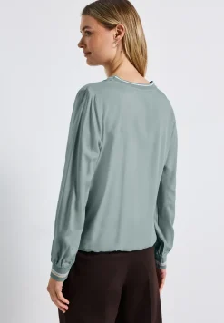 Blouse à col fendu avec bande