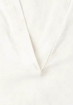 Blouse à col fendu en lin mélangé