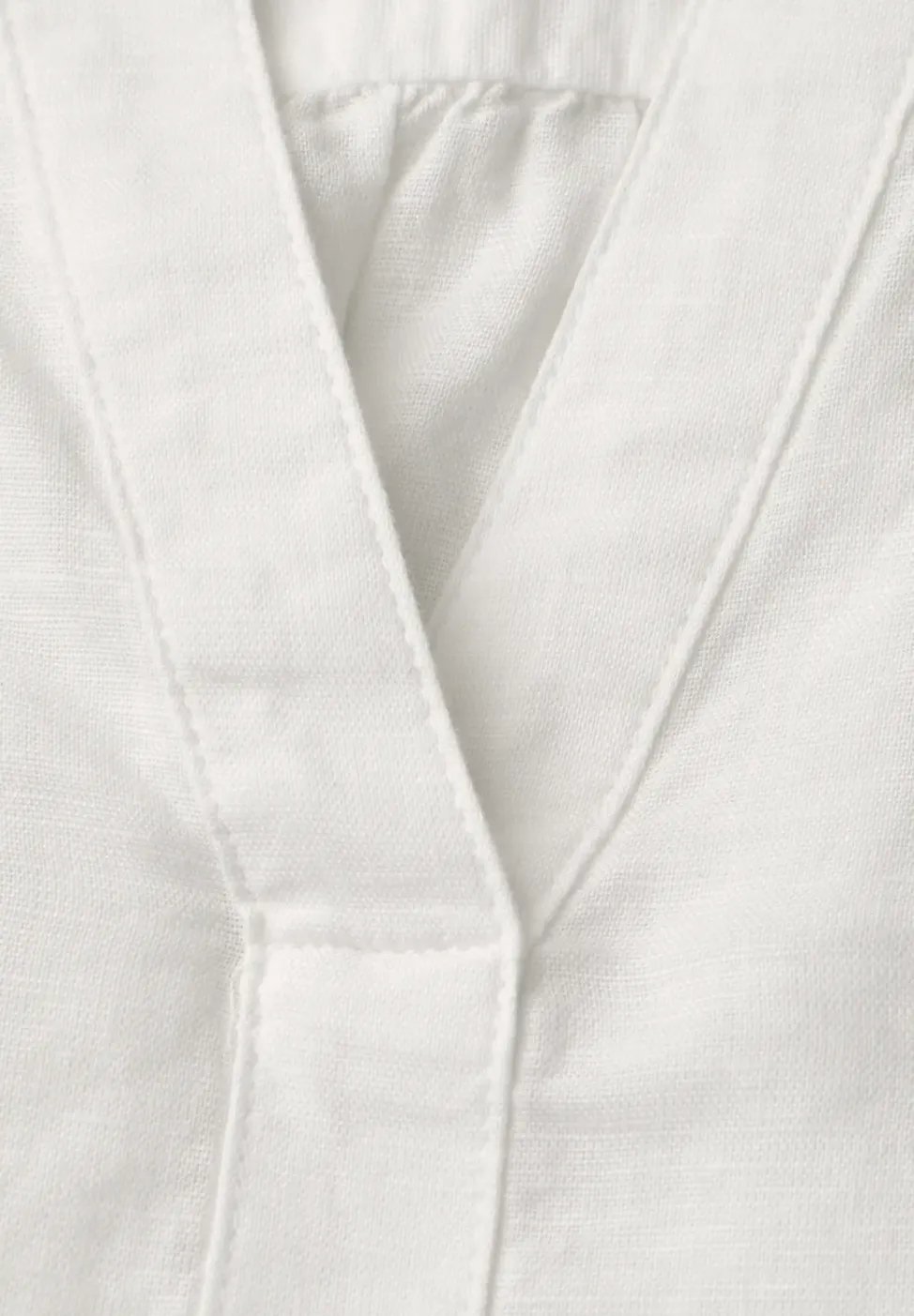 Blouse à col fendu en lin mélangé