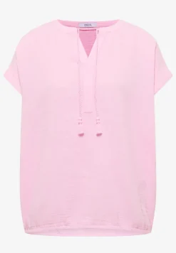 Blouse à col fendu en mousseline de soie