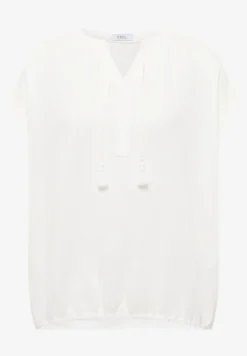 Blouse à col fendu en mousseline de soie