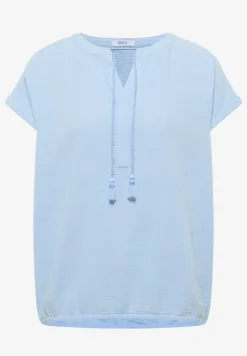 Blouse à col fendu en mousseline de soie