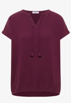 Blouse à col fendu en mousseline de soie
