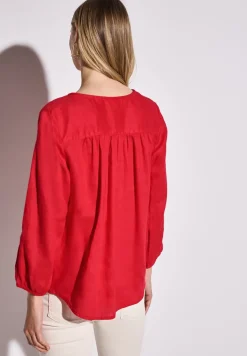 Blouse à col rond en lin