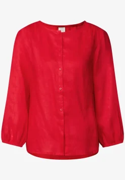 Blouse à col rond en lin