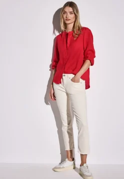 Blouse à col rond en lin