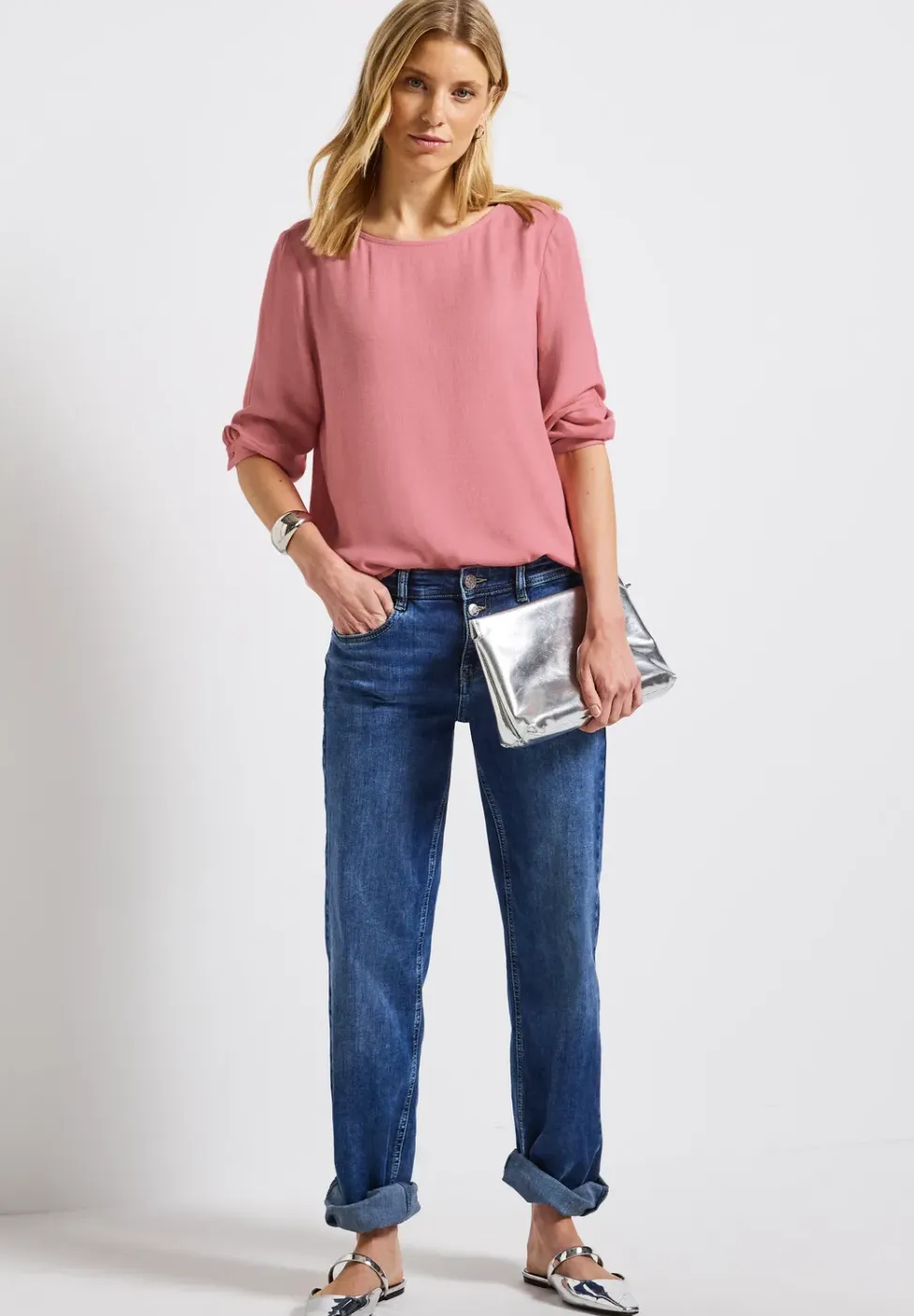 Blouse à col rond Melange