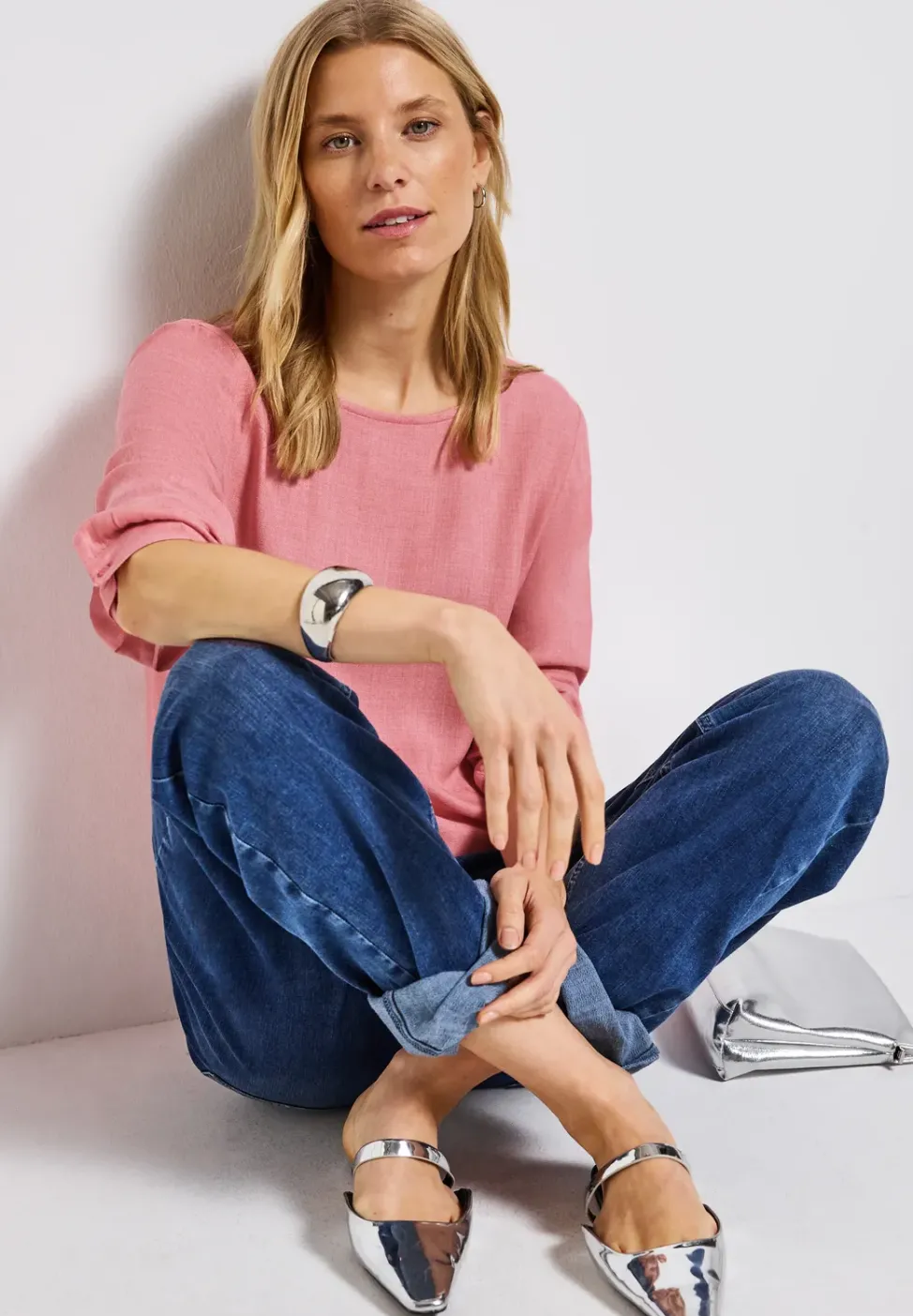 Blouse à col rond Melange