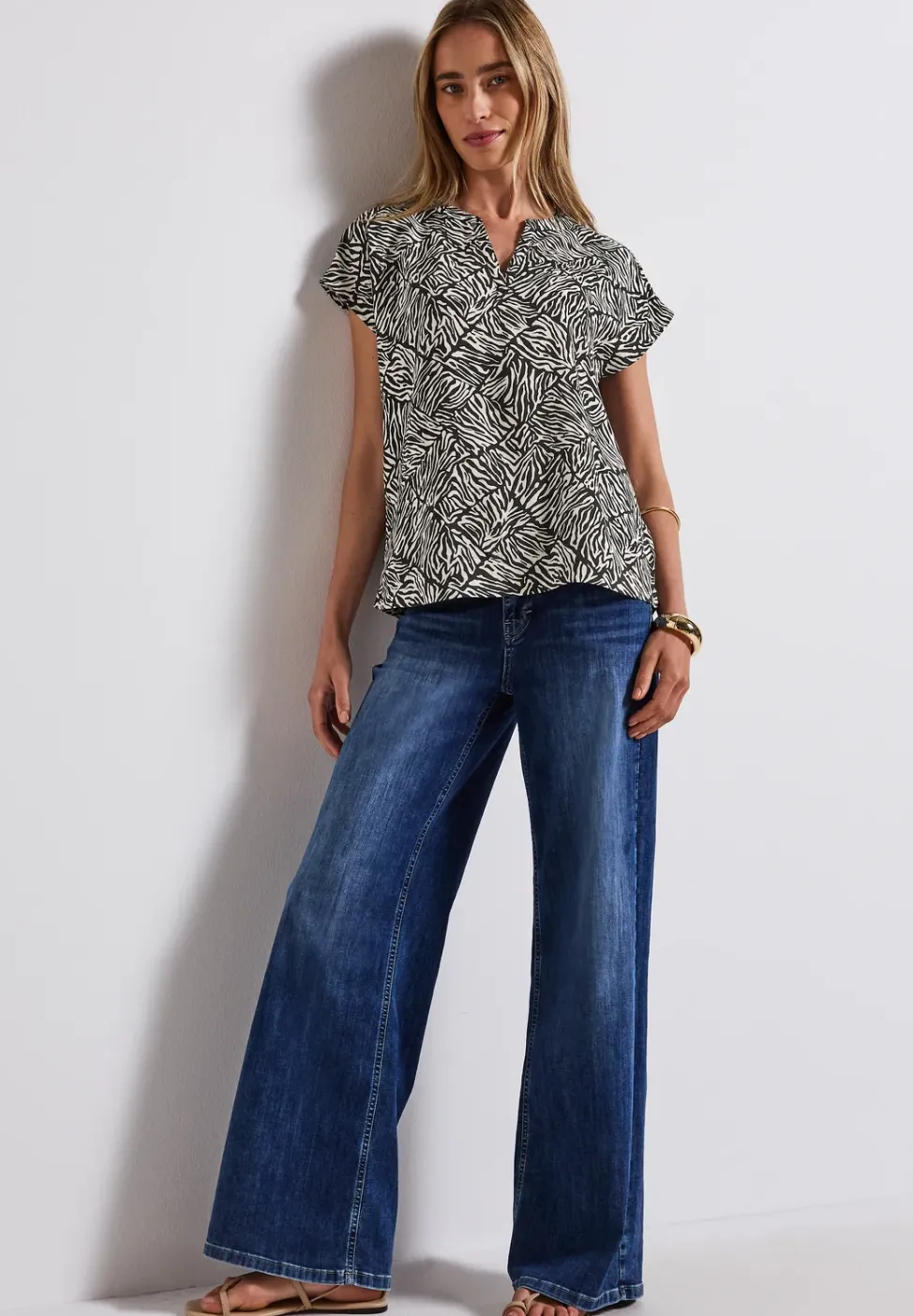 Blouse à imprimé minimal
