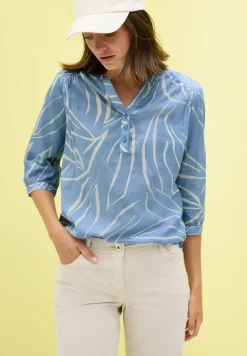 Blouse à imprimé mixte