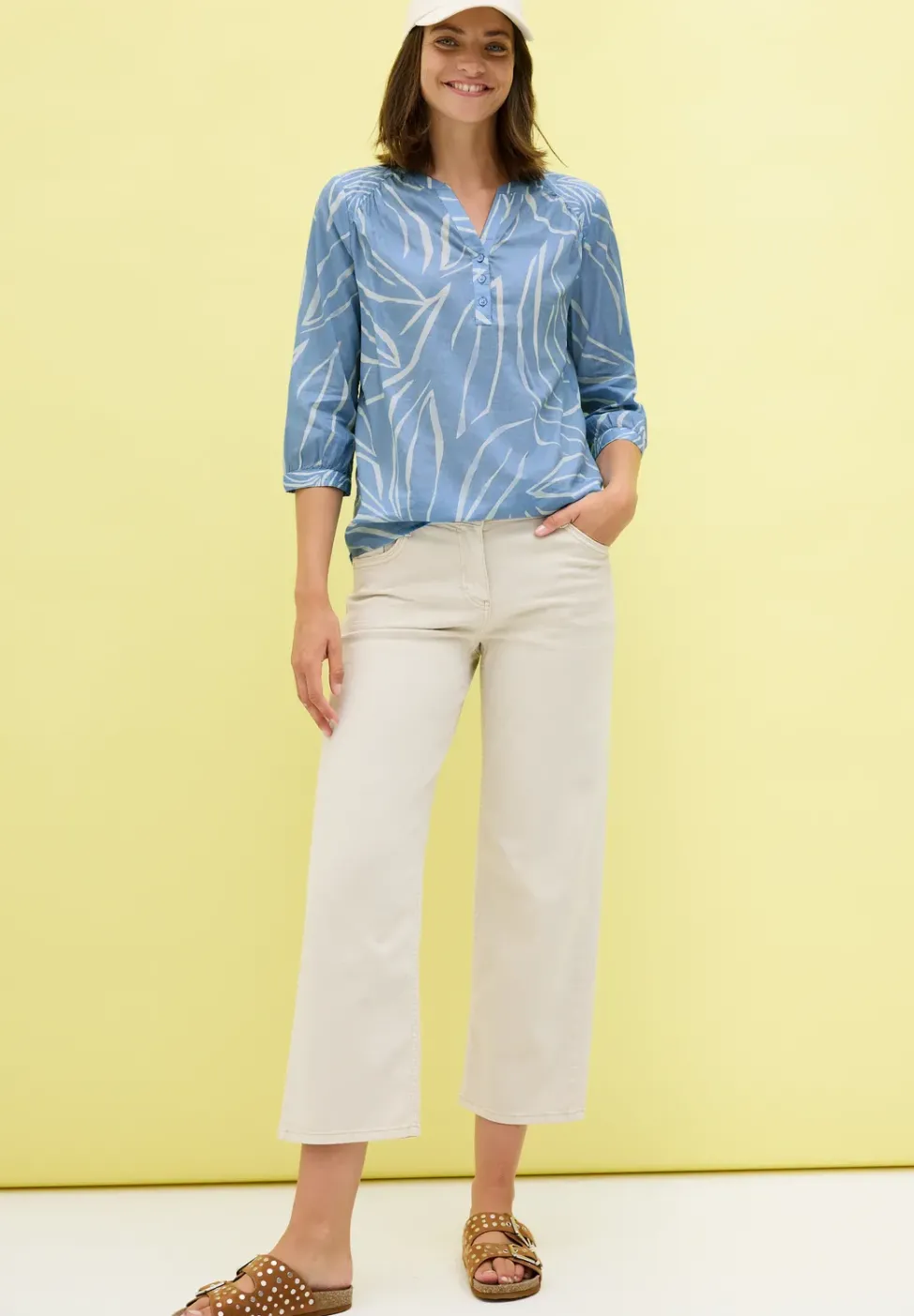 Blouse à imprimé mixte