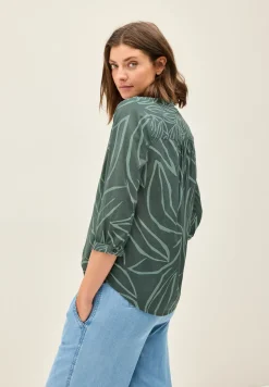 Blouse à imprimé mixte
