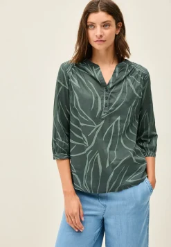 Blouse à imprimé mixte
