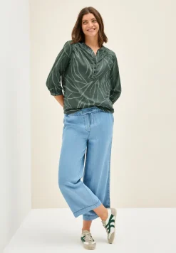 Blouse à imprimé mixte