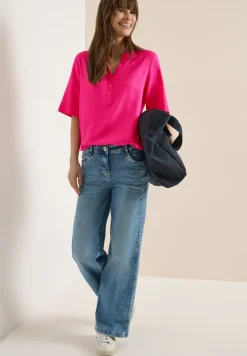 Blouse à manches 3/4 avec col fendu