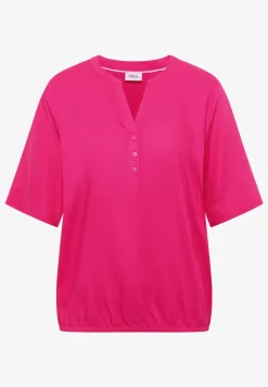 Blouse à manches 3/4 avec col fendu