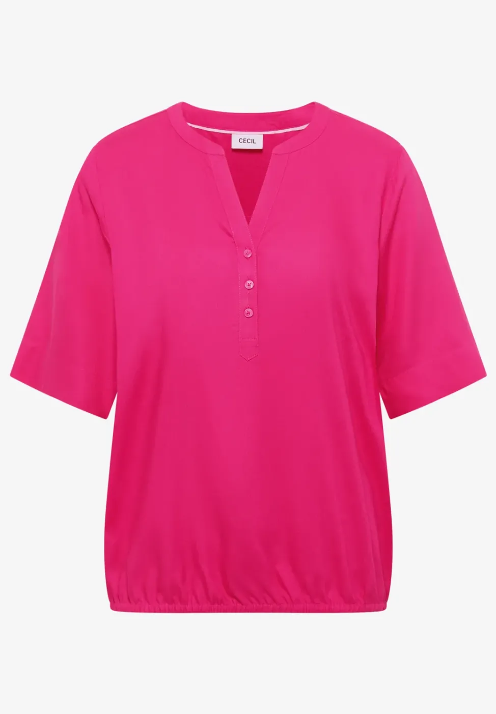 Blouse à manches 3/4 avec col fendu