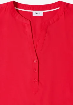 Blouse à manches 3/4 avec col fendu
