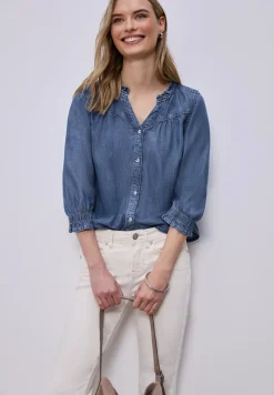 Blouse à manches 3/4 avec détails volantés
