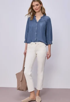 Blouse à manches 3/4 avec détails volantés