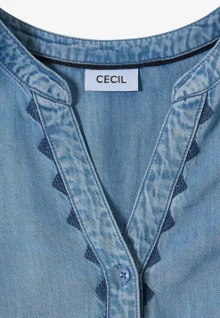 Blouse à manches 3/4 dans un look denim