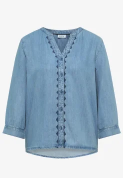 Blouse à manches 3/4 dans un look denim